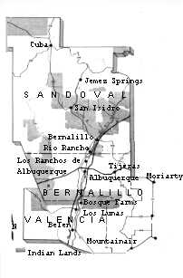 Map of Middle Rio Grande Region